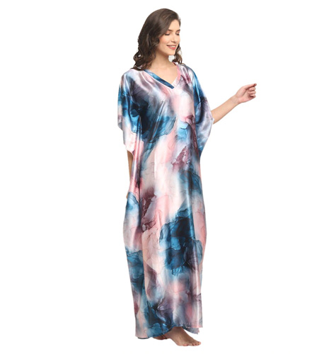 Women Multi Color Kaftan Nightdress